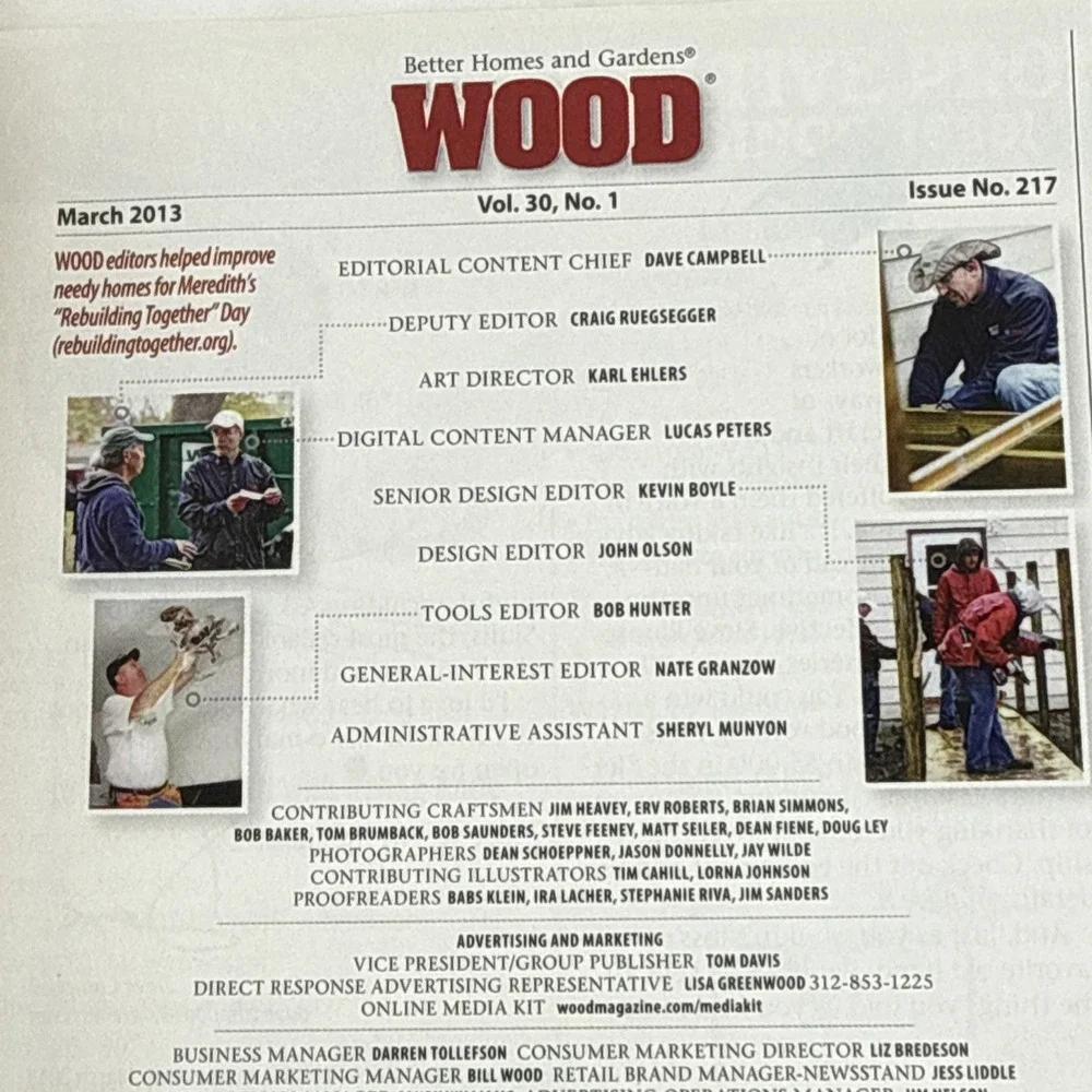 March 2013 Issue 217 DIY Wood Magazine Woodworking Arts Crafts Projects Home